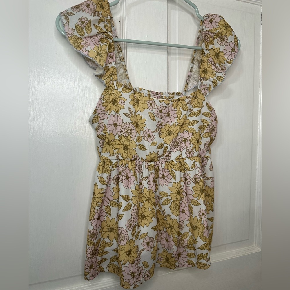 Altar'd State Yellow and Pink Floral Blouse - Picture 4 of 6